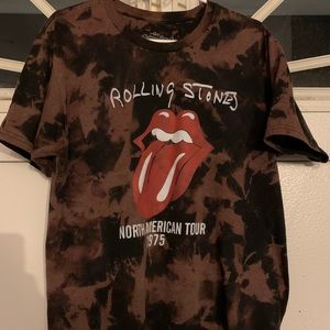 Rolling Stones bleach dyed tee.